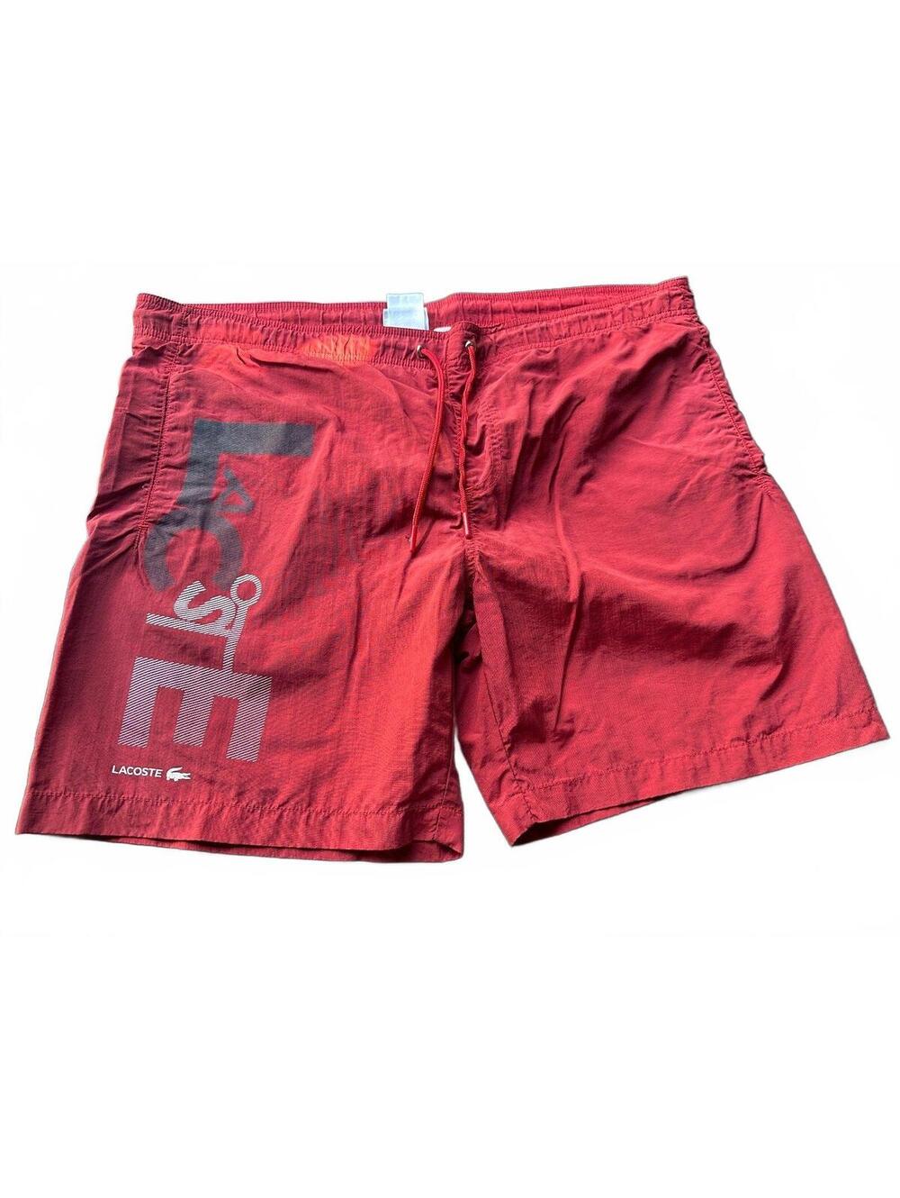 Lacoste Red Logo Swim Trunks XL